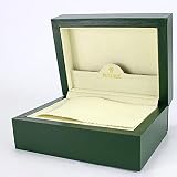 TENGGO Caja de Reloj de Felpa de Terciopelo Largo Verde Caja de Reloj de Madera con Tapa de Gama Alta Caja de Reloj para Rolex Lady-Datejust (No es Original)