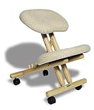 cinius Silla ergonómica Profesional sin Respaldo (Crema)