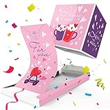«BOOM» Tarjeta Felicitacion Amor Explosiva con Confeti - San Valentín Sorpresa Love 3D Pop Up Card, Carta Regalo Viaje Sorpresa Aniversario para ella él Novio Novia Esposa Esposo Amantes Aniversario