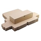 Pack de 25 cajas de cartón pequeñas, para envíos ecommerce automontables paqueteria, almacenaje , packaging, regalos, envio postal, Ideal ecomerce. (200 x 80 x 45 mm. Pack cajas) (Pack 25)
