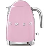 Smeg Hervidor KLF03PKEU Linea años 50, 2400 W, 1 Fluid_Ounces, Acero Inoxidable, Rosa