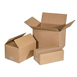 Only Boxes, Pack 25, Cajas de Cartón para envíos almacenaje paquetería envíos ecommerce, Caja Canal Simple Reforzado, Caja almacenaje, Medidas 25x15x10 cm. Caja multiusos