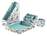 Miquelrius 16726 - Organizador 4 Piezas Sobremesa, 100 x 300 x 255 mm, Multicolor