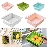 Organizador Nevera Apilable, Senteen 5pcs Bandeja Nevera Ajustable Caja Nevera Alimentos Universal Caja De Almacenamiento Plastico Organizador De Cajones Frigorifico Para Frigorífico, Para Verduras