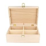 Artemio - Caja para té (Madera, 20 x 14 x 8 cm), Color Beige