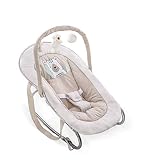 Hauck Bungee Deluxe hamacas bebes, mecedora con movimiento, respaldo ajustable, sistema de arnes, arco de juegos, de 0 meses hasta 9 kg, antivuelco, portátil - beige