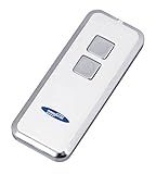 Novotron 522 TM15912001150 - Mando a distancia para puerta de garaje (2 canales transmisores; 64/128 bits de cifrado; 433 MHz; plateado/blanco)