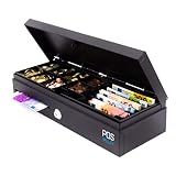 POS VALLEY - Cajón portamonedas con apertura vertical automática para impresora POS y caja registradora, 460 x 170 x 100 (mm), negro, 12V / 24V RJ automático, uso estándar