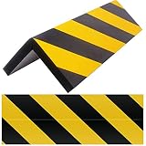 XAVSWRDE Protectores para Columnas en Garaje, 2 unids Protectores Esquinas Garaje con Adhesivo, Protector Parachoques Coche, Amarillo/Negro, Espuma para Golpes, Protector Pilares para Evitar Arañazos