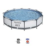 Bestway 56416 - Piscina Desmontable Tubular Steel Pro Max 366x76 cm Depuradora de Cartucho 1.249 litros/hora
