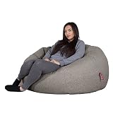 Lounge Pug, Puff Gigante Sofá Clásica, Lana de Interalli - Plata