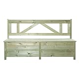 Gardiun Banco Arcón de Madera Tratada para Jardín Maxim 159x39x90 cm 160 L
