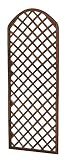 HERSIG - Celosia Madera Curva | Celosia con forma curva para Balcon, Terraza, Jardin o para Interior - 120 x 60 cm - Marrón