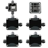 CESFONJER 4Pcs IP66 caja de conexiones eléctricas a prueba de agua, 3 vías caja de conexiones eléctricas externas acoplador exterior PG11 glándula de cable 5-10 mm.