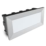 SSC-LUXon Foco de pared LED Piko-L – gran foco empotrable 230 V con protección IP65 impermeable para interior y exterior (3,5 W, blanco neutro)