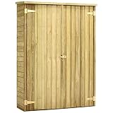 vidaXL Caseta Herramientas Jardín Madera Pino Impregnada Exterior Terraza Patio Estructuras Organizadores Accesorios Duradera Resistente 123x50x171cm