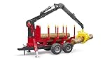 BRUDER - Remolque con grua Forestal - Escala 1:16 - 02252