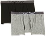 Calvin Klein 2 Pack Trunk, Bóxers para Niños, Negro/Gris (Black/Grey Heather), 14-16 Años
