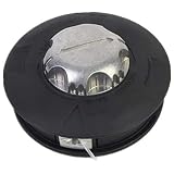 SNOWINSPRING CortacéSped de Aluminio y Nylon Universal M10 Carrete de Golpe CortacéSped 2 LíNeas de Cabezal de Corte Hilo Hilo LíNea Sierra CortacéSped de CéSped