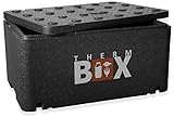 THERM-BOX Caja térmica contenedor grande GN 1/1 caja aislada de 46 litros caja térmica caja caliente caja fría caja de espuma de poliestireno en el interior: 54x34,5x24cm reutilizable