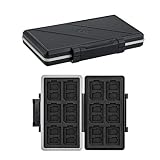 JJC Funda para Tarjetas de Memoria con 36 Ranuras, Resistente al Agua, antigolpes, para 24 Tarjetas Micro SD, SDXC SDHC TF y 12 Tarjetas SD SDXC SDHC