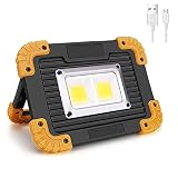 Coquimbo Foco LED Recargable Exterior, Foco LED Batería Luz Camping 10W 4 Modos Luz de Trabajo Impermeable Para Obras, Garajes, Camping, Pesca, Senderismo Y Uso de Emergencia