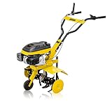 GARLAND Mule 561QG-V20 - Motoazada de Gasolina - Motor 4 T de 173 CC y 36 kg de Peso. 6 Grupos de Fresas de 27 cm, Ancho de Trabajo 60 cm. Tiro Regulable y Discos Protege Plantas.