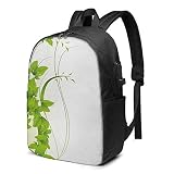 WEQDUJG Mochila Portatil 17 Pulgadas Mochila Hombre Mujer con Puerto USB, Jardín Botánico Flower Fantasy Mochila para El Laptop para Ordenador del Trabajo Viaje