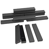 Kurtzy Cajitas Regalo para Mostrar Joyas Papel Negro (Pack de 12) 21 x 4 x 2 cm – Caja Mate con Insertos de Espuma - Cajas de Joyería Pulsera, Pendientes, Collares y Anillos - Cajas Pequeñas Regalo