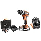 Taladro de impacto AEG 18V - 2 baterías 2.0 Ah - cargador - caja de accesorios 30 piezas BSB18C2LI-202CKIT1