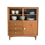 Yingm Excelente artesanía para sala de estar, entrada, cocina, aparador independiente, armario de almacenamiento exquisito (color: madera, tamaño: 100 x 90 x 40 cm)