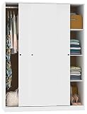 Pitarch Tibet Armario ropero, Madera contrachapada, Blanco, Estandar