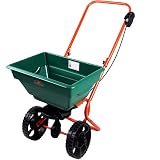 Gardebruk Carro esparcidor de 25L Abonadora manual Carretilla de jardín para sal arena abono semillas