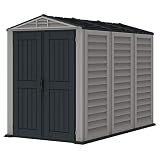ezooza Caseta de jardín de PVC YardMate Plus 153 x 244 cm Color Gris Claro y Oscuro
