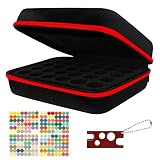 Caja de Aceites Esenciales Para 30 Botellas, 5 ml 10 ml 15 ml, Estuche Organizador para Aceites Esenciales, Bolsa de Almacenamiento de Aceite Esencial con Asa de Transporte Portátil para Viaje
