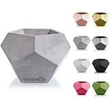 CONCRETTE Macetero de Cemento, Maceta de hormigón Cuadrado geométrico, diámetro de 9 cm, diámetro de 12 cm, 17 Colores, 5907699078233