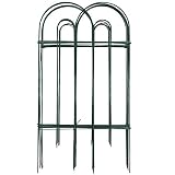 Amagabeli 81CM X 43CM X 14PCS Vallas Decorativas para Jardín de Hierro Set de 14 Valla Metalica Rigida Hierro para Perros Jardín Metalicas Negro Barrera de Animales