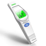 Termómetro Infrarrojo para la Fiebre en la Frente sin Contacto Termómetro Láser Medición Precisa con Alarma de Fiebre Termómetro Digital para Adultos y Niños y Bebés (Batería No Incluida)