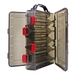 OriGlam Caja de Aparejos de Pesca para señuelos de Pesca, bandejas de Almacenamiento de Aparejos de Pesca, Doble Cara 10 Compartimentos