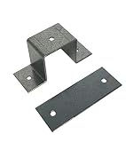 Abrazadera de tubo cuadrada en 20 x 20, 25 x 25, 30 x 30, 40 x 40, 50 x 50 con placa de conexión (abrazadera Q 30 x 30 mm + placa de conexión).