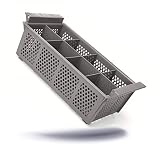 Kerafactum cubertería cesta de lavado para cubertería y piezas pequeñas lavavajillas cesta universal de plástico 8 compartimentos ampliable Cesta de cubiertos gastronomía malla fina apilable