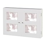 LOLAHOME - Móvel para Ocultar o Contador em Madeira com 2 portas em Branco de 46 x 8 x 3 com 2 cm