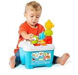 Juguete Sensorial para bebés Play&Sense Molto con Bolas y Figuras sensoriales multitextura encajables Unas con Otras, Libres de BFA. Figuras blanditas (Caja 5 Piezas Azul)