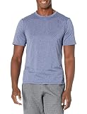 Amazon Essentials Tech Stretch Short-Sleeve T-Shirt athletic-shirts, Brezo Azul Marino, US M (EU M)