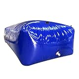 GAXQFEI Contenedor de Agua de Gran Capacidad de Arte de Pared, Cubo de Agua Al Aire Libre, Pvc de 1,2 Mm de Espesor con Grifo Y Válvula de Drenaje para Irrigación de Jardín, Emergencia,Azul,5000L/2.5