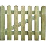 vidaXL Puerta de Vallado de Jardín Cancela de Exterior Madera de Pino 100x80 cm