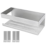 Tallgoo Estante de ducha autoadhesivo para baño,Estanteria Baño sin Taladro,Adhesivo Estanteria BañO Acero Inoxidable Sus304 con 4 Ganchos