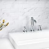 BeNice Azulejo Metro Adhesivo Cocina Imitacion Marmol,Panel Pared Mosaico MetáLico Pegar Azulejos（5Piezas Blanca）