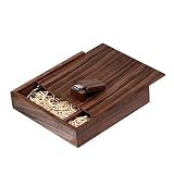 UFARID Nuez Madera Álbum de Fotos Caja Unidad Flash USB 16GB 32GB 64GB Fotografía Dispositivo de Almacenamiento de Bodas USB3.0 Memory Stick Personalizable (16GB, Walnut Wood)