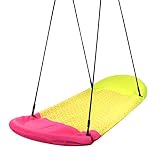 XWF Columpios Columpios para niños en/Tela para hamacas para Adultos al Aire Libre Nido de Ave Forma de Barco Sillas de balcón Columpios de Tela Doble Sillas de balcón Juguete Columpios